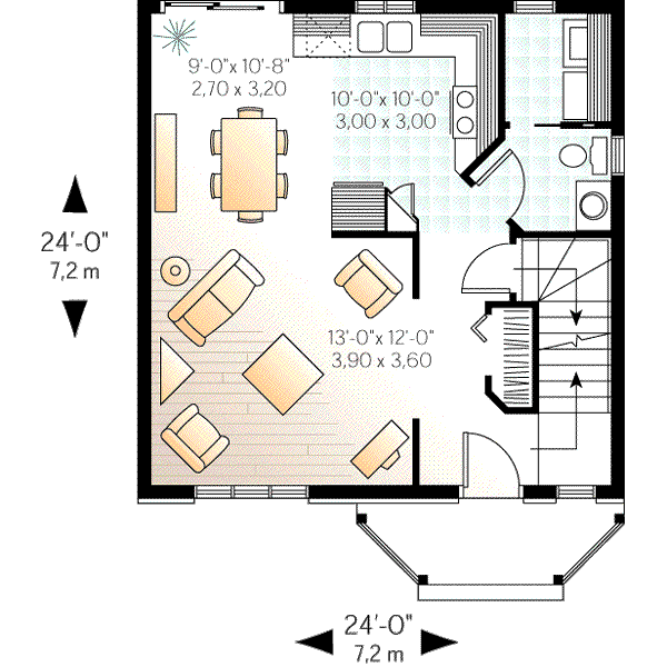 plano-planta-baja-casa-de-dos-pisos-y-tres-habitacione