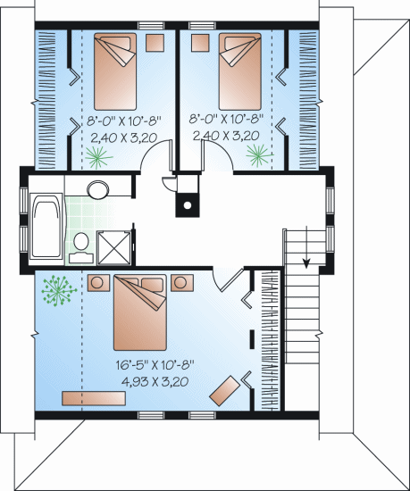 Plano 3 habitaciones