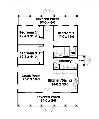 Plano de la casa pequeña que optimiza cada espacio