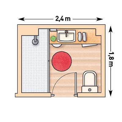 Planos para cuartos de baño pequeños 3