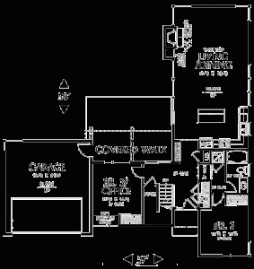 plano de casa de dos niveles